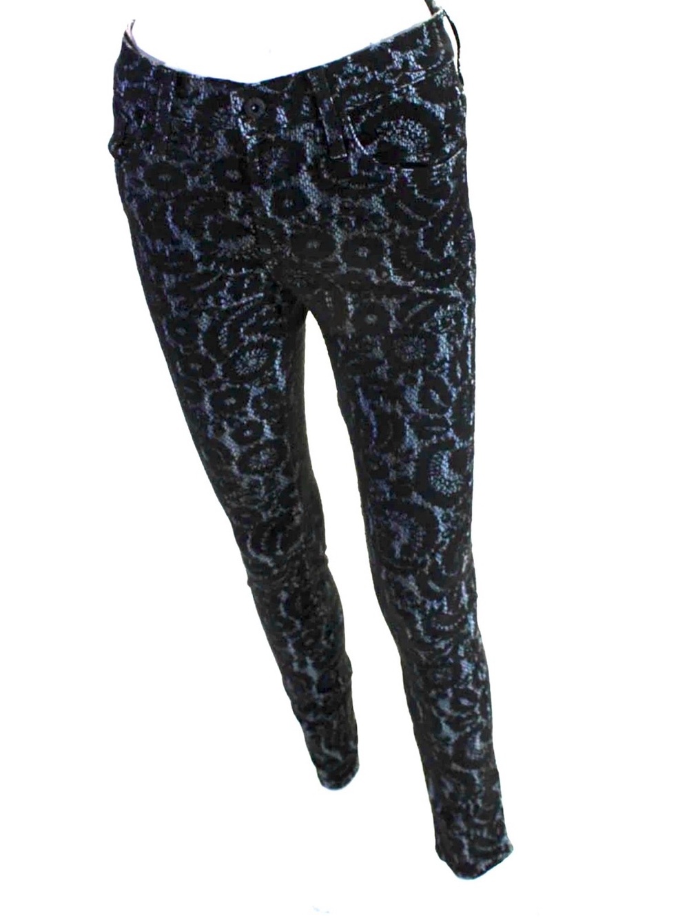 James Jeans Twiggy the Legging Skinny Blue Jeans in “Black Veil” Size 27 - Picture 2 of 6
